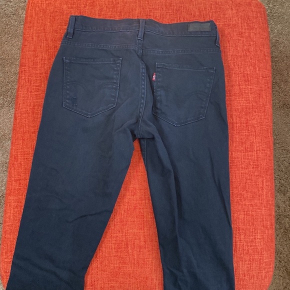 Y2K Levis Classic Black Hi Rise Skinny 632 Distressed Jeans - Picture 6 of 15